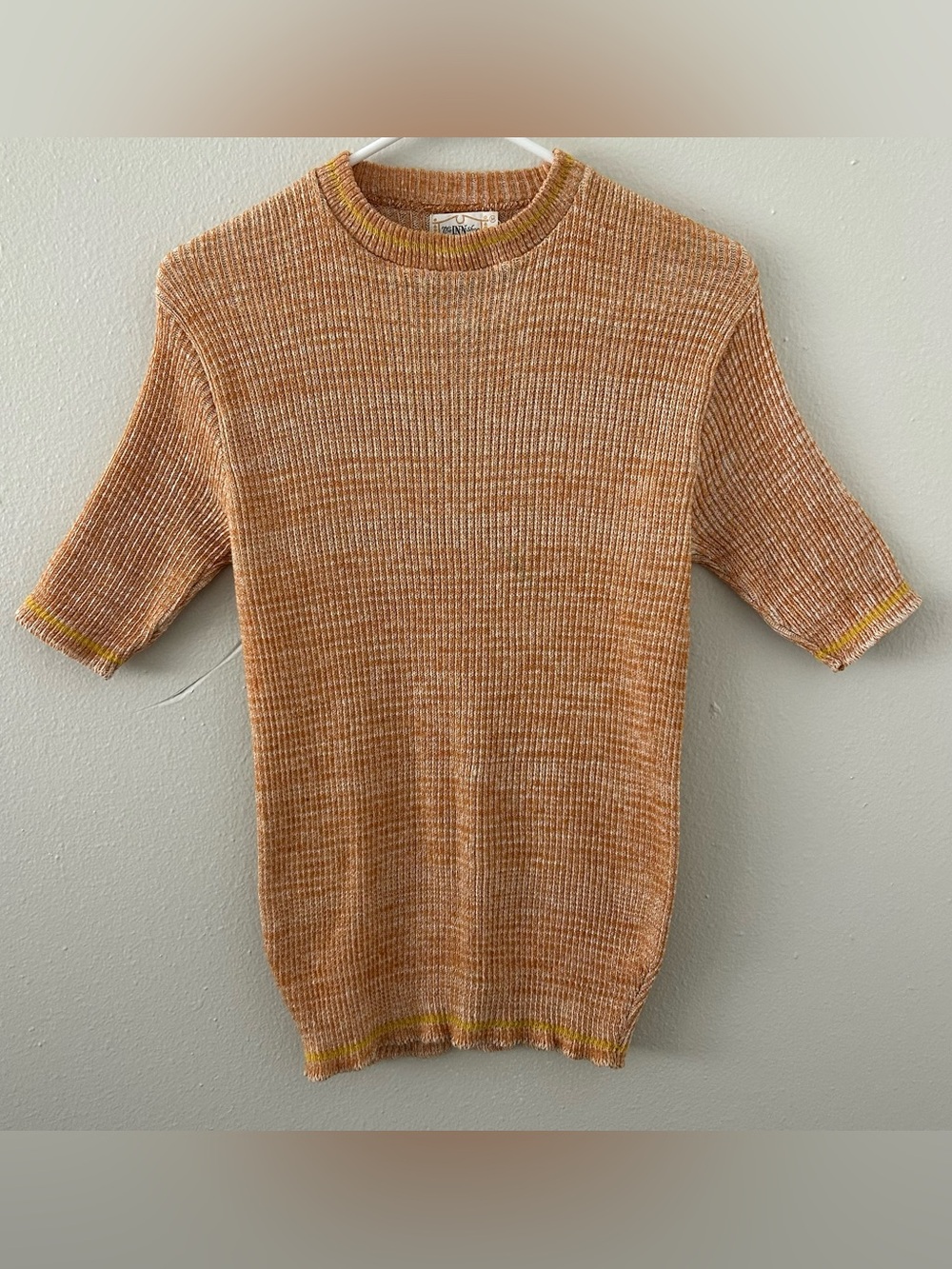 Vintage Penneys Towncraft Knit T Shirt Sweater Top Sz M 60s 70s Inn Shop Ringer